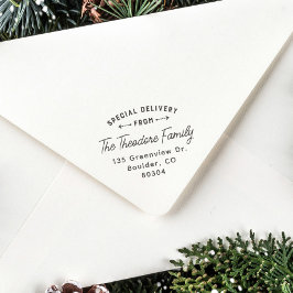 Sello De Caucho Entrega especial desde la dirección de retorno