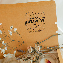 Sello De Caucho Entrega especial desde, paquete comercial Personal