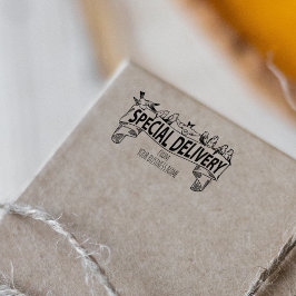 Sello De Caucho Entrega especial desde, paquete comercial Personal