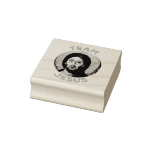 Sello De Caucho Equipo Jesús: Icono del Pantocrador de Cristo