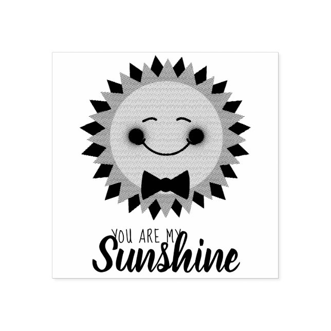 Sello De Caucho Eres Mi Sol Feliz (Impresión)