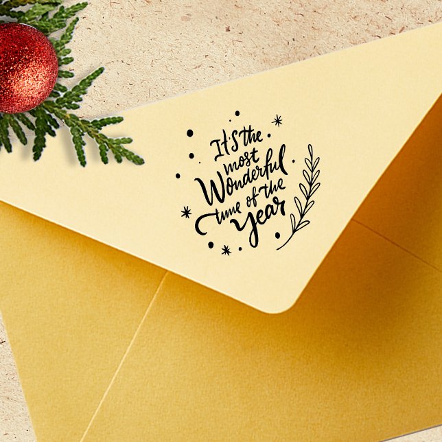 Sello De Caucho Es la época más maravillosa del año (It's The Most Wonderful Time Of The Year Rubber Stamp)