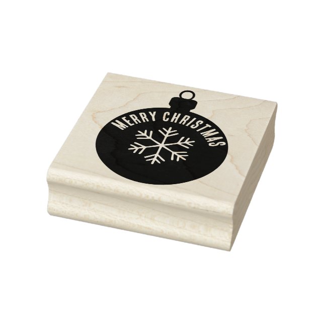 Sello De Caucho Esbozo clásico de adorno navideño navideño (Sello)