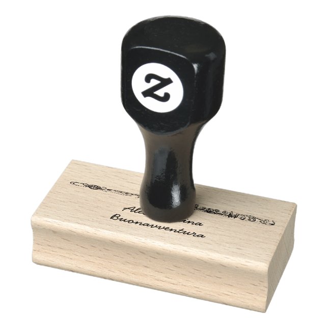 Sello De Caucho Esbozo de flauta con nombre de Personalizable (Sello)