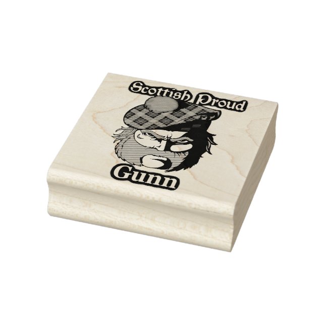 Sello De Caucho Escocés orgulloso de clan Gunn Art (Sello)