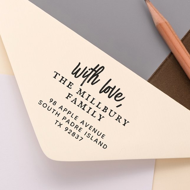 Sello De Caucho Escrito a mano con la dirección de devolución de n (Subido por el creador)