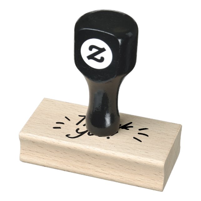 Sello De Caucho Escritura de mano gracias dibujado (Sello)