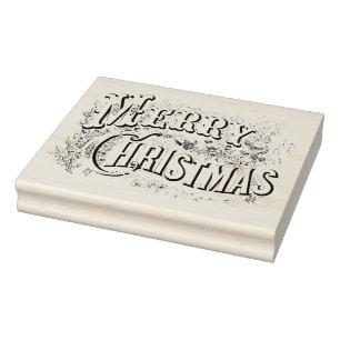 Sello De Caucho Escritura decorativa merry Christmas Me