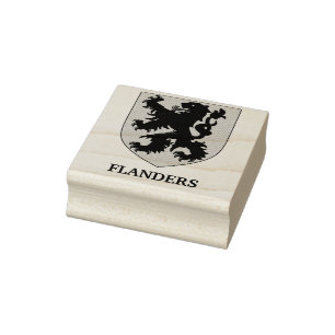Sello De Caucho Escudo de Armas de Flandes León Heráldico