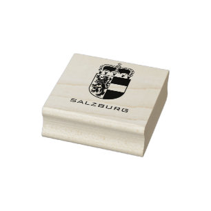 Sello De Caucho Escudo de Armas de Salzburgo Arte Monocromo Refina