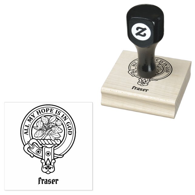 Sello de caucho Escudo de Clan Fraser (Sellado)