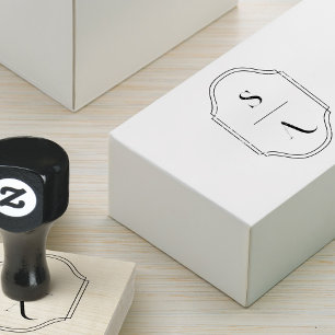 Sello De Caucho Escudo de Monograma con logotipo Personalizado min