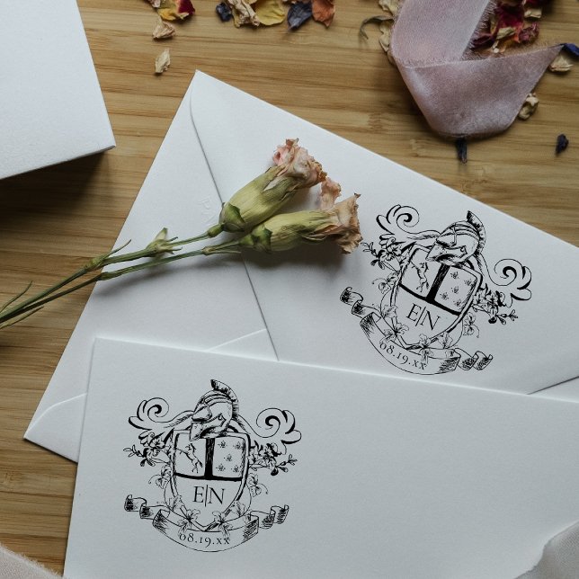 Sello De Caucho Escudo heráldico personalizado Monograma (Subido por el creador)