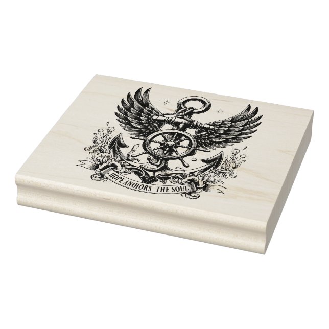 Sello De Caucho Esperanza Ancla El Anclor Soul Nautica (Sello)