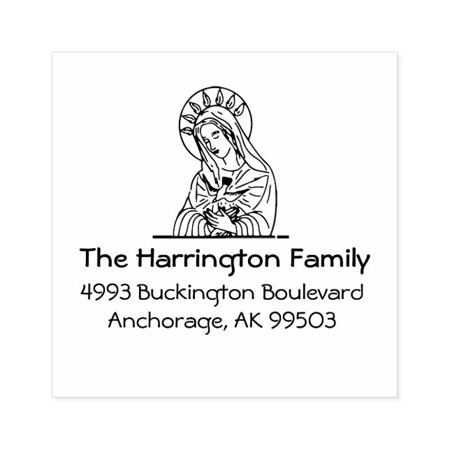 Sello De Caucho Espíritu Santo Bendición Virgen María Dirección de (Impresión)