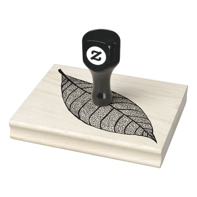 Sello De Caucho Esqueleto de hojas (Sello)