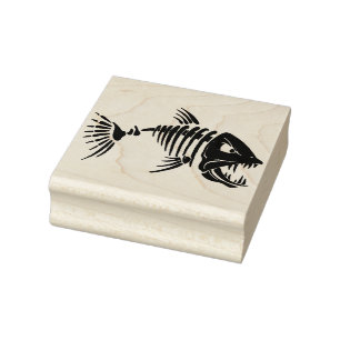 Sello De Caucho Esqueleto de pescado