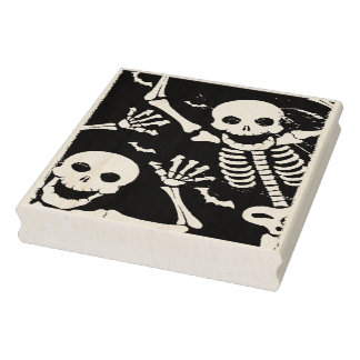 Sello De Caucho Esqueletos - Halloween