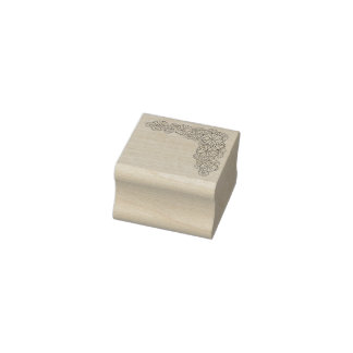 Sello De Caucho Esquina de flores del Craft deco daisy