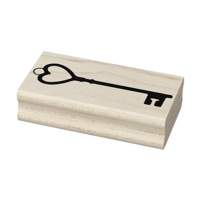 Sello De Caucho estampación de arte de clave cardiaca (Sello)