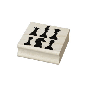 Sello De Caucho estampación de arte de juegos de ajedrez