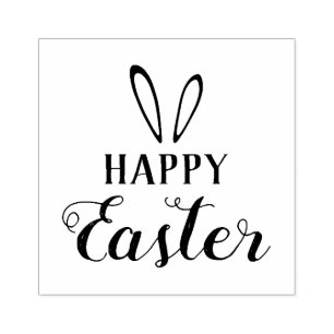 Sello De Caucho Estampación de Pascua. Feliz Pascua.