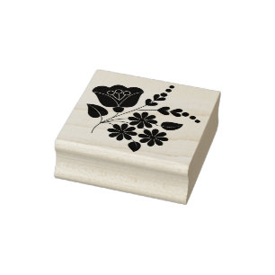 Sello De Caucho estampado artístico de motivos florales