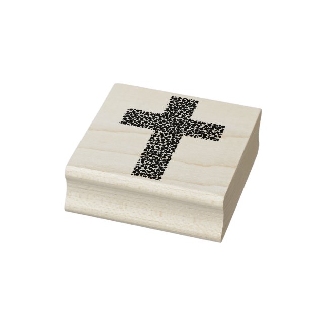 Sello De Caucho estampado de arte cruzado de guijarros abstracto (Sello)