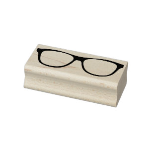 Sello De Caucho estampado de arte de anteojos