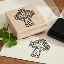 Estampado de arte de Claddagh Cross Wood