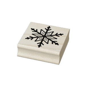 Sello De Caucho estampado de arte de copo de nieve