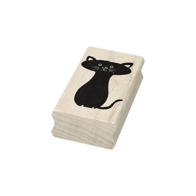 Sello De Caucho estampado de arte de gato chunky (Sello)
