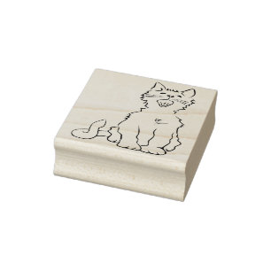 Sello De Caucho estampado de arte de gatos cantantes