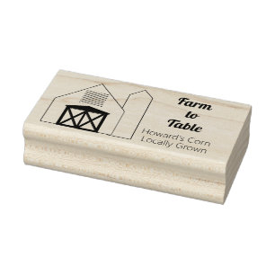 Sello De Caucho Estampado de arte de granjas y granjas