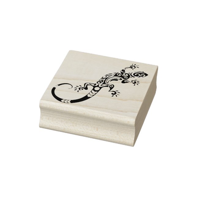 Sello De Caucho estampado de arte de lagarto tribal (Sello)