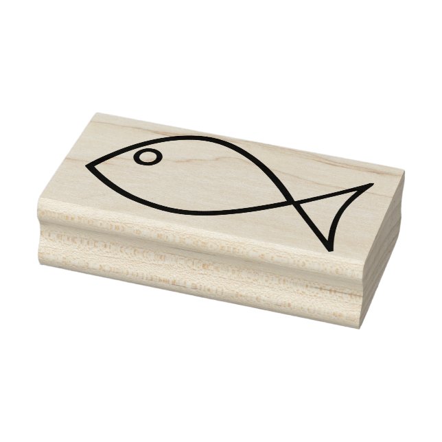Sello De Caucho estampado de arte de pescado de jesus (Sello)