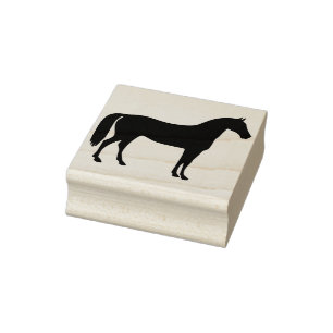 Sello De Caucho estampado de arte de silueta de caballo