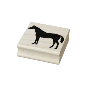 Sello De Caucho estampado de arte de silueta de caballo