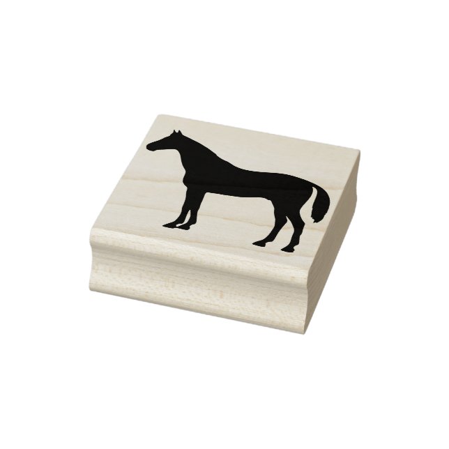 Sello De Caucho estampado de arte de silueta de caballo (Sello)