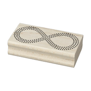 Sello De Caucho estampado de arte de silueta de corazones infinito