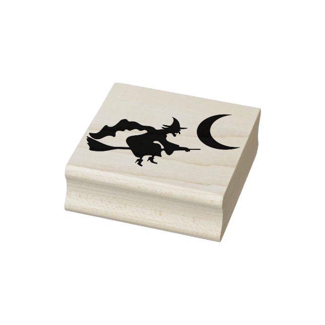 Sello De Caucho Estampado de arte de silueta de escoba (Sello)