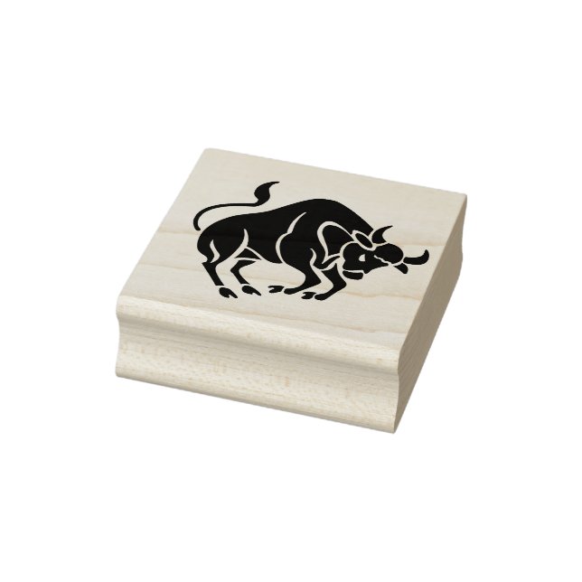 Sello De Caucho estampado de arte taurus bull zodiac (Sello)
