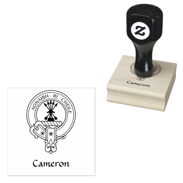 Sello De Caucho Estampado de caucho Escudo de Clan Cameron (Sellado)