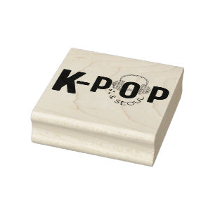 Sello De Caucho Estampado de caucho K-Pop Heart & SEOUL