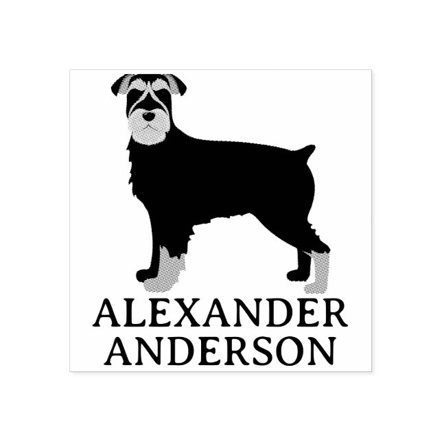 Sello De Caucho Estampado de caucho personalizado de Schnauzer (Impresión)