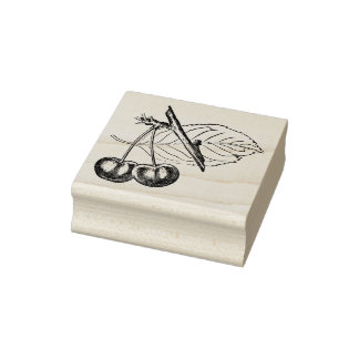 Sello De Caucho Estampado de cerezo vintage