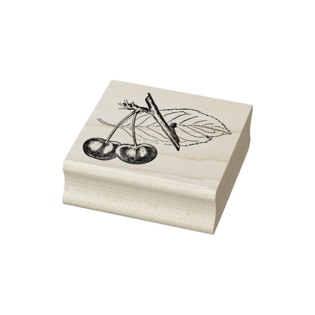 Sello De Caucho Estampado de cerezo vintage (Sello)