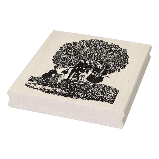 Sello De Caucho Estampado musical de arte de madera (Sello)