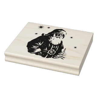 Sello De Caucho Estampado navideño de Santa Sleigh