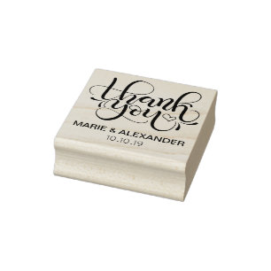 Sello De Caucho Estampilla de agradecimiento - Boda - Partición de